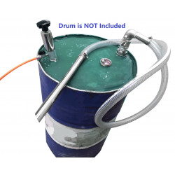 FluidXpert Oil Transfer Pump, Air Operated, Pneumatic, 55 Gallon Drum, 1.25 Inch ID, Teflon Packing, Chemical Transfer, Fast Fluid Transfer Speed, CNC Fluid Pump, CNC Chip Vacuum, In & Out Dual Action, DV-DP-55
