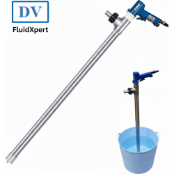 FluidXpert Air Operated Oil Transfer Pump, Stainless Steel Pneumatic Chemical Pump, 95cm Length Air Operated Oil Pumps, 50-80L/min Large Flow for Diesel, Lubricants, Water, Slightly viscous liquid